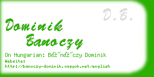 dominik banoczy business card